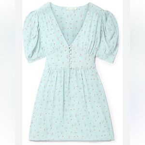 LoveShackFancy Light Blue Floral Dress